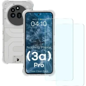 Hurtownia GSM - Bizon Case Clear Pack carcasă + 2x sticlă de protecție Nothing Phone (3a) Pro - BIZ9147 - {ean13} - Hurt