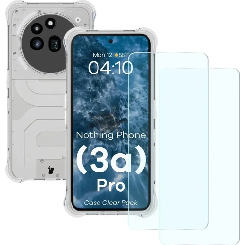 Etui + 2x szkło na ekran Bizon Case Clear Pack do Nothing Phone (3a) Pro