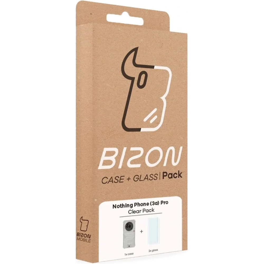 Hurtownia GSM - Bizon Case Clear Pack Hülle + 2x Schutzglas für Nothing Phone (3a) Pro - BIZ9147 - {ean13} - Hurt
