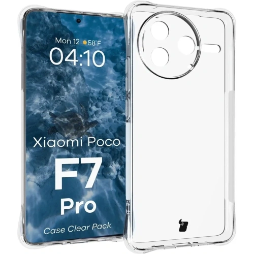 Etui + 2x szkło na ekran Bizon Case Clear Pack do Xiaomi Poco F7 Pro