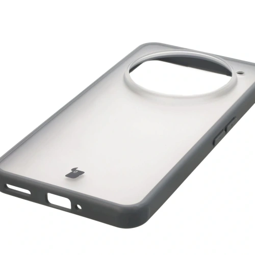 Etui Bizon Case Angelo do Nothing Phone (3a) Pro półprzezroczyste z szarą ramką