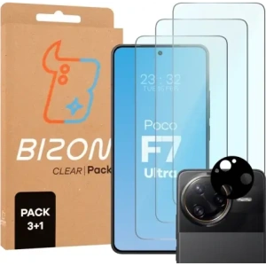 Hurtownia GSM - Bizon Clear 2 Pack 3x gehärtetes Glas + 1x Linsenschutz für Xiaomi Poco F7 Ultra - BIZ9151 - {ean13} - Hurt