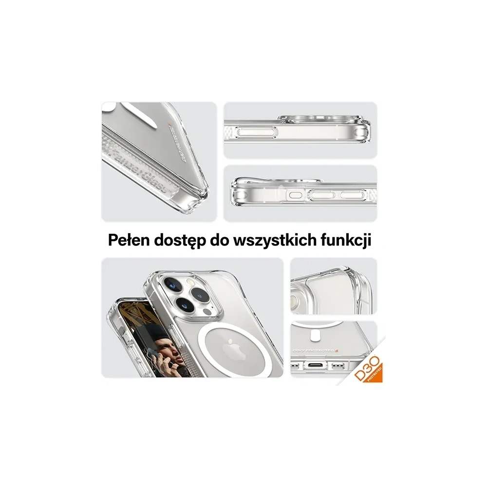Hurtownia GSM - Etui PanzerGlass HardCase do Apple iPhone 15 Pro D3O MagSafe 3xMilitary grade przezroczysty - PZG939 - {ean13} - Hurt