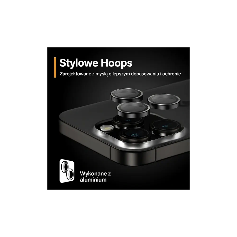 Hurtownia GSM - PanzerGlass Hoops Kamera Apple iPhone 15 Pro / 15 Pro Max schwarz - PZG942 - {ean13} - Hurt
