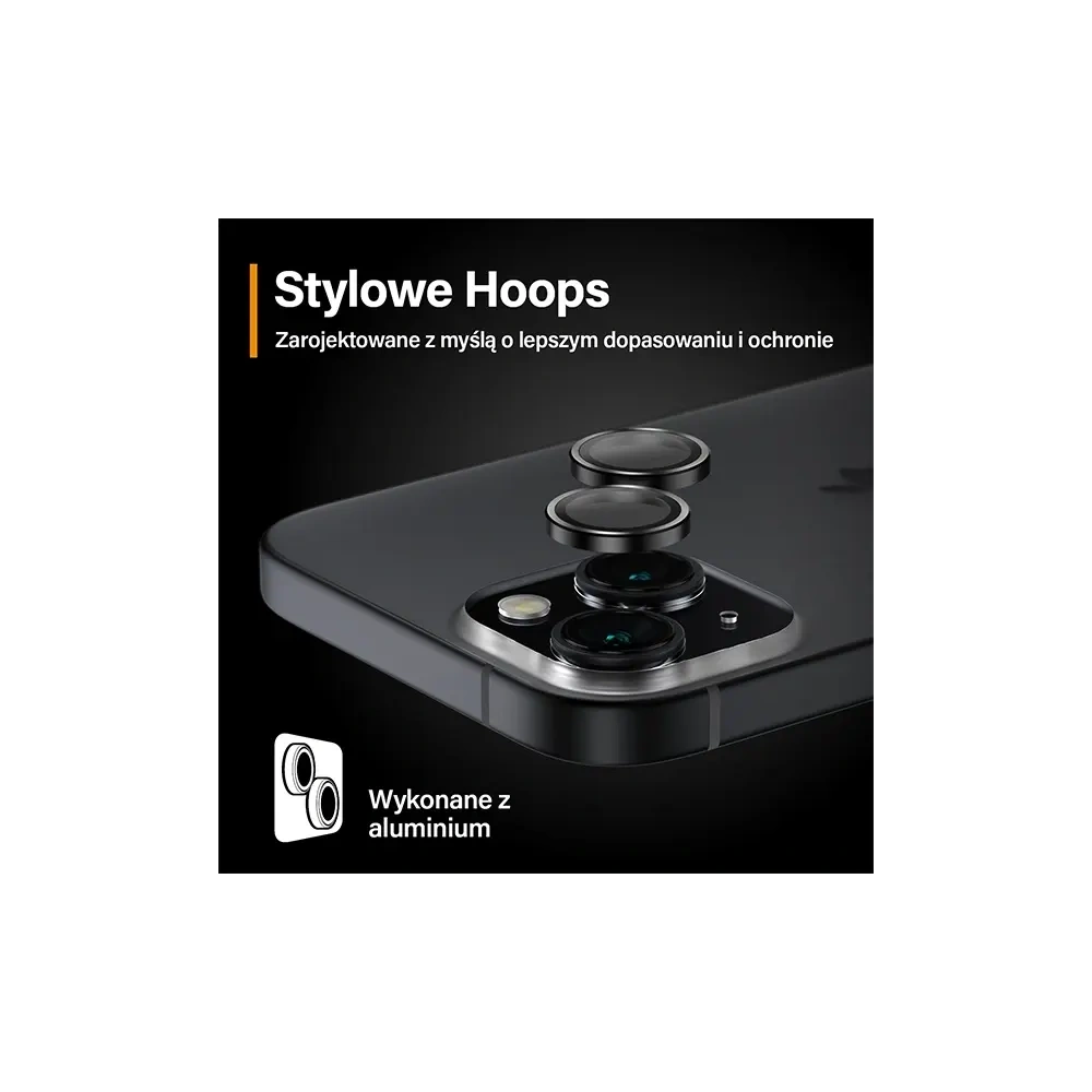 Hurtownia GSM - PanzerGlass Hoops Kamera Apple iPhone 15 / 15 Plus fekete - PZG943 - {ean13} - Hurt