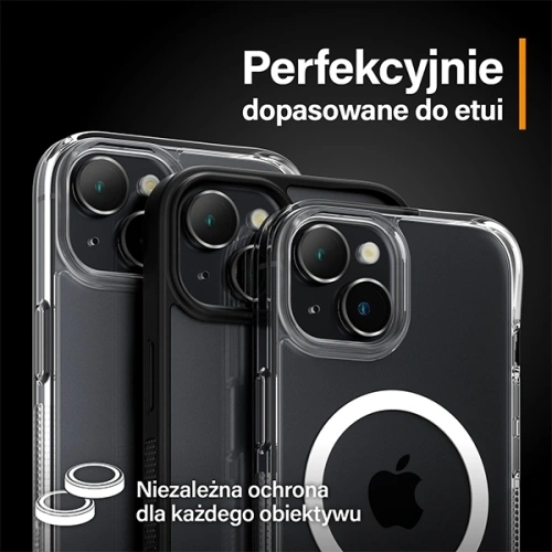Szkło na obiektyw aparatu PanzerGlass Hoops Camera Apple iPhone 15 / 15 Plus czarny