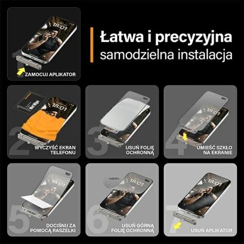 Szkło hybrydowe PanzerGlass Matrix D3O UWF do Apple iPhone 15 Pro Ultra-Wide-Fit rPET