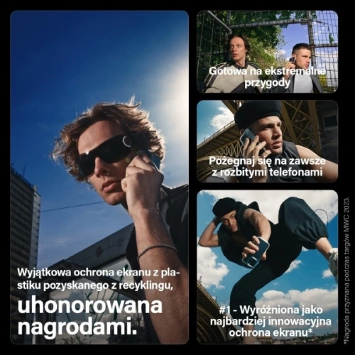 Szkło hybrydowe PanzerGlass Matrix D3O UWF do Apple iPhone 15 Pro Max Ultra-Wide-Fit rPET