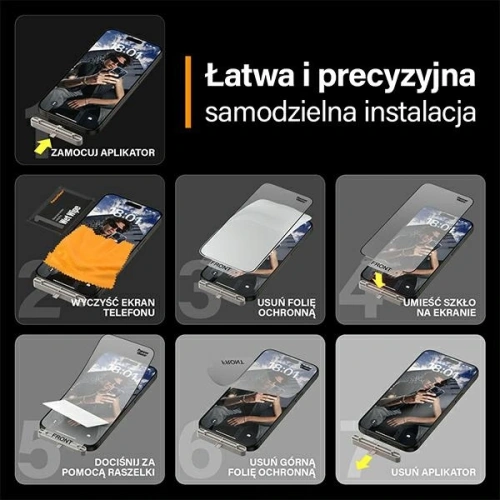 Szkło hybrydowe PanzerGlass Matrix D3O UWF do Apple iPhone 15 Pro Max Ultra-Wide-Fit rPET