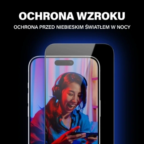 Szkło hartowane antyreflekcyjne PanzerGlass Ultra-Wide Fit do Apple iPhone 15 Pro Max 2in1 Screen Protection Anti-reflective+Anti-Blue Easy Aligner