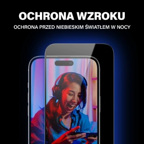 Szkło hartowane antyreflekcyjne PanzerGlass Ultra-Wide Fit do Apple iPhone 15 Plus 2in1 Screen Protection Anti-reflective+Anti-Blue Easy Aligner
