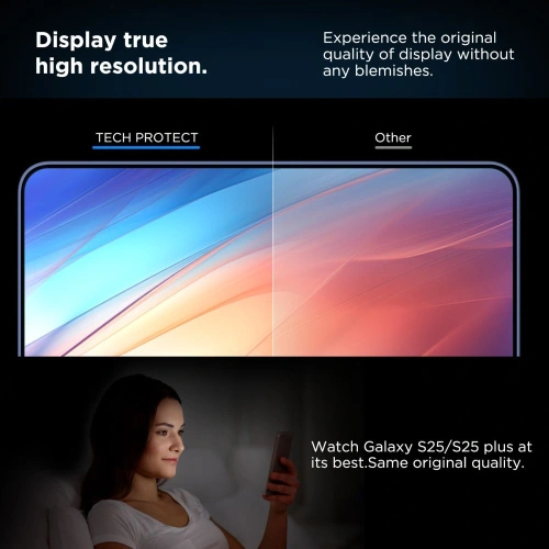 Szkło hartowane Tech-Protect Quick Set+ Samsung Galaxy S25 Clear [2 PACK]