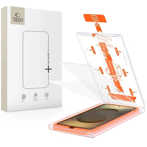 Szkło hartowane Tech-Protect Quick Set+ Samsung Galaxy S25 Ultra Clear [2 PACK]
