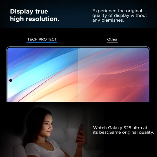 Szkło hartowane Tech-Protect Quick Set+ Samsung Galaxy S25 Ultra Clear [2 PACK]