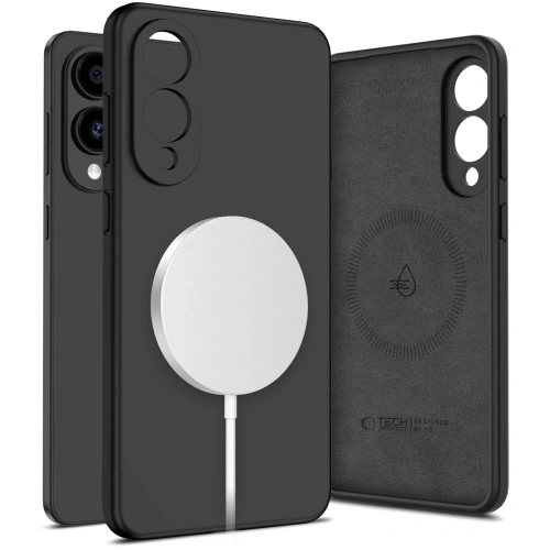 Etui Tech-Protect Liquid Silicone MagSafe Samsung Galaxy S25 Edge Black