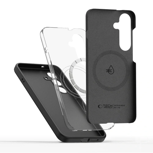 Etui Tech-Protect Liquid Silicone MagSafe Samsung Galaxy S25 Edge Black