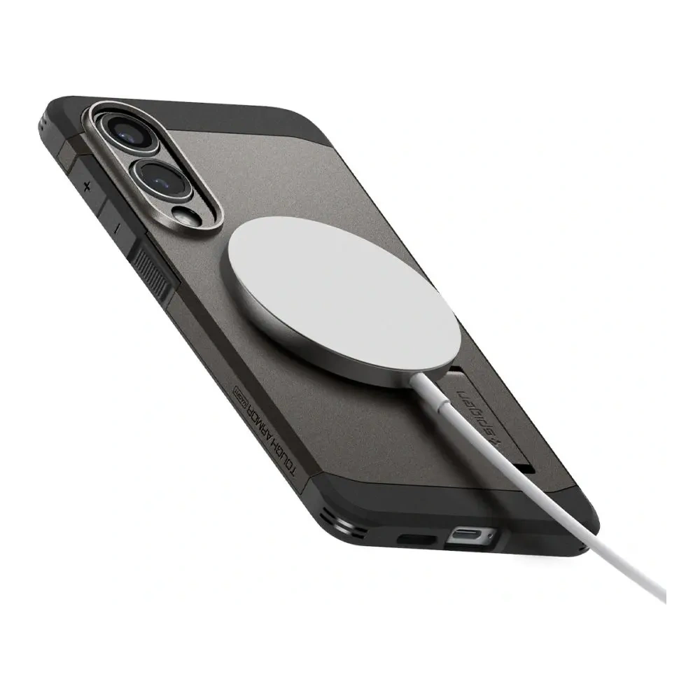 Wholesale Spigen Tough Armor MagSafe Samsung Galaxy S25 Edge Gunmetal - SPN16765 - {ean13} - Hurt