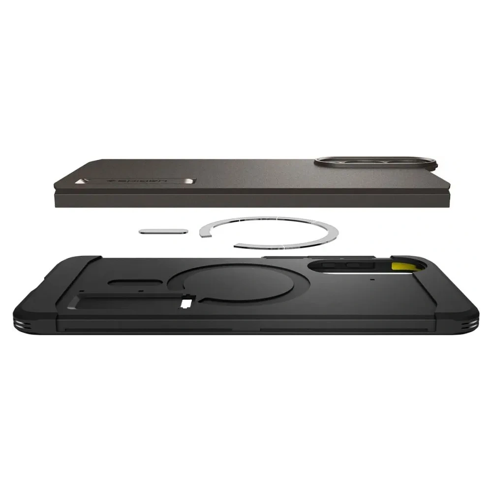 Hurtownia GSM - Spigen Tough Armor MagSafe Samsung Galaxy S25 Edge Fekete fém - SPN16765 - {ean13} - Hurt