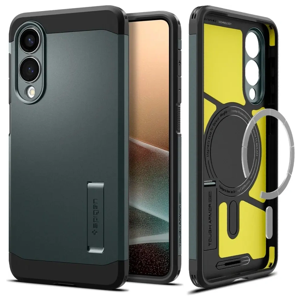 Wholesale Spigen Tough Armor MagSafe Samsung Galaxy S25 Edge Abyss Green - SPN16766 - {ean13} - Hurt