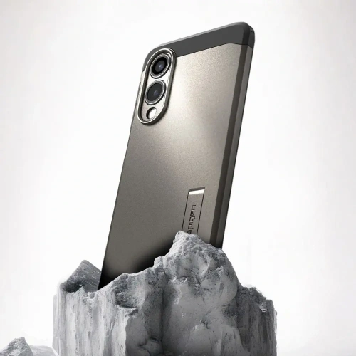 Etui Spigen Tough Armor MagSafe Samsung Galaxy S25 Edge Gunmetal