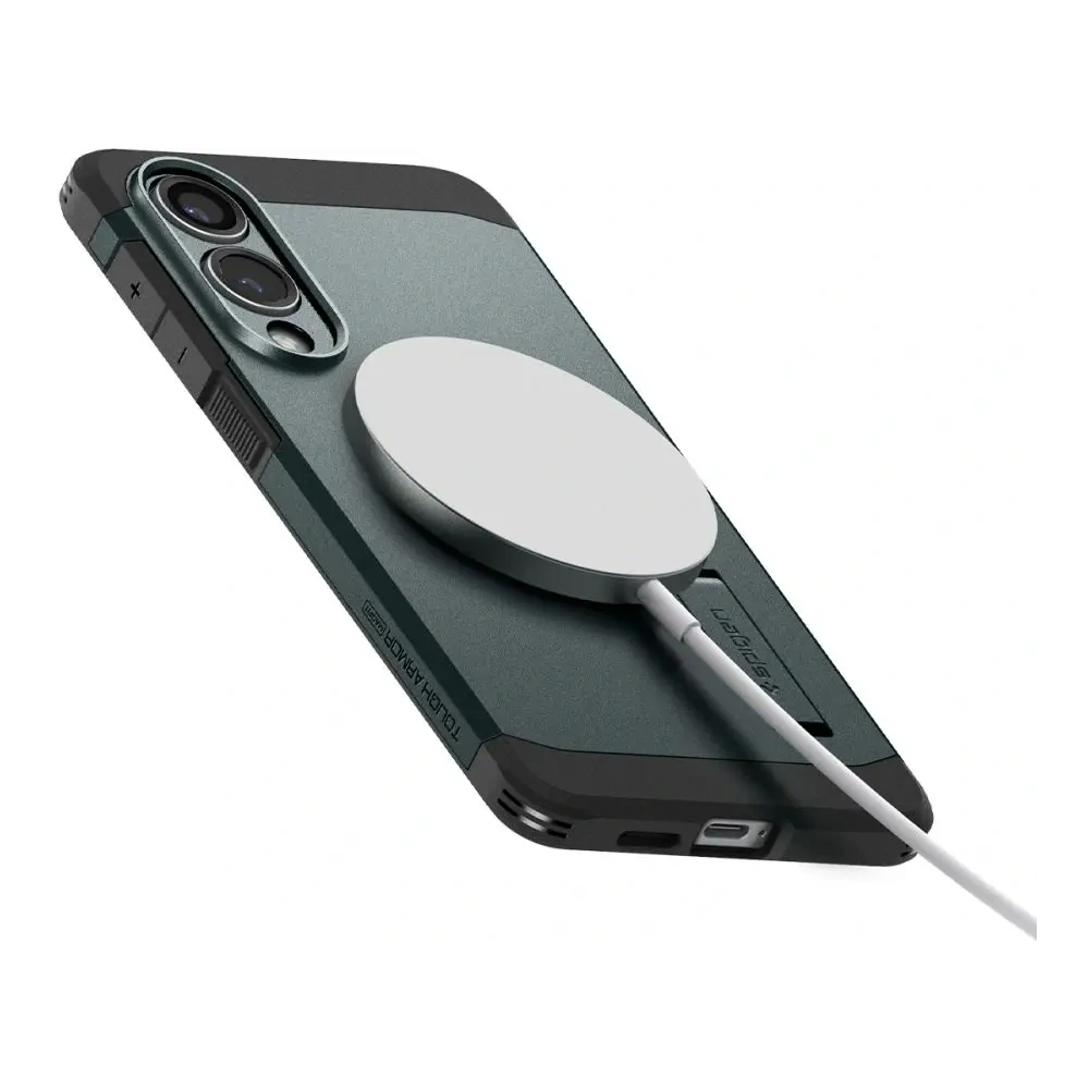 Wholesale Spigen Tough Armor MagSafe Samsung Galaxy S25 Edge Abyss Green - SPN16766 - {ean13} - Hurt
