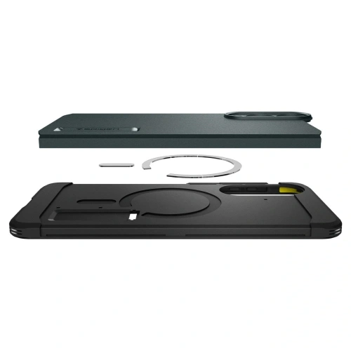 Etui Spigen Tough Armor MagSafe Samsung Galaxy S25 Edge Abyss Green