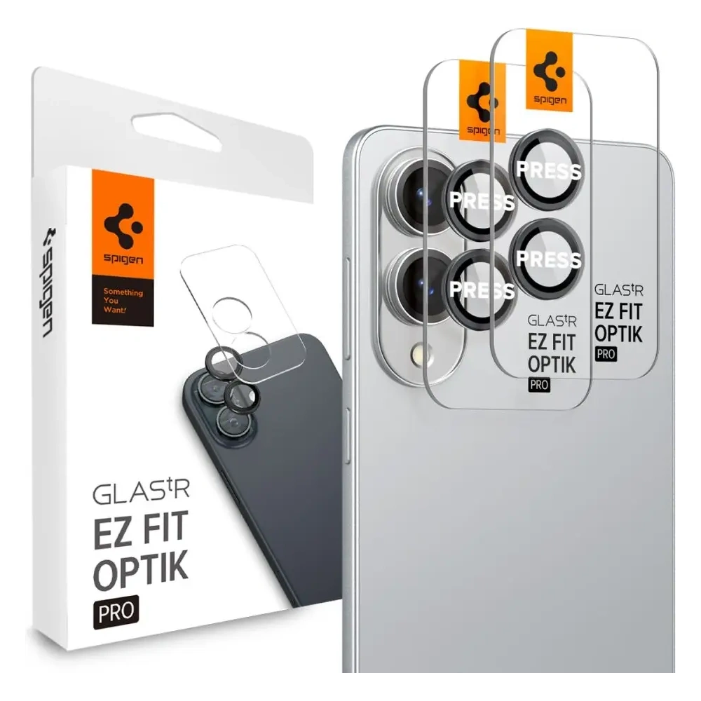 Hurtownia GSM - Spigen Optik Pro Glas.tr ez Fit Kamera Védő Samsung Galaxy S25 Edge Fekete [2 CSOMAG] - SPN16771 - {ean13} - Hurt