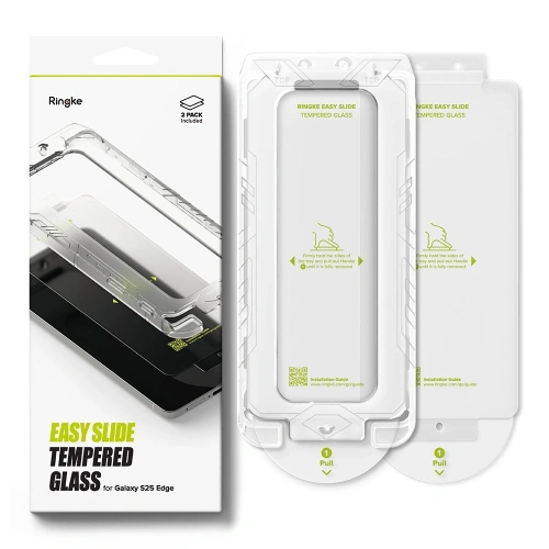 Szkło hartowane Ringke Easy Slide Samsung Galaxy S25 Edge Clear [2 PACK]