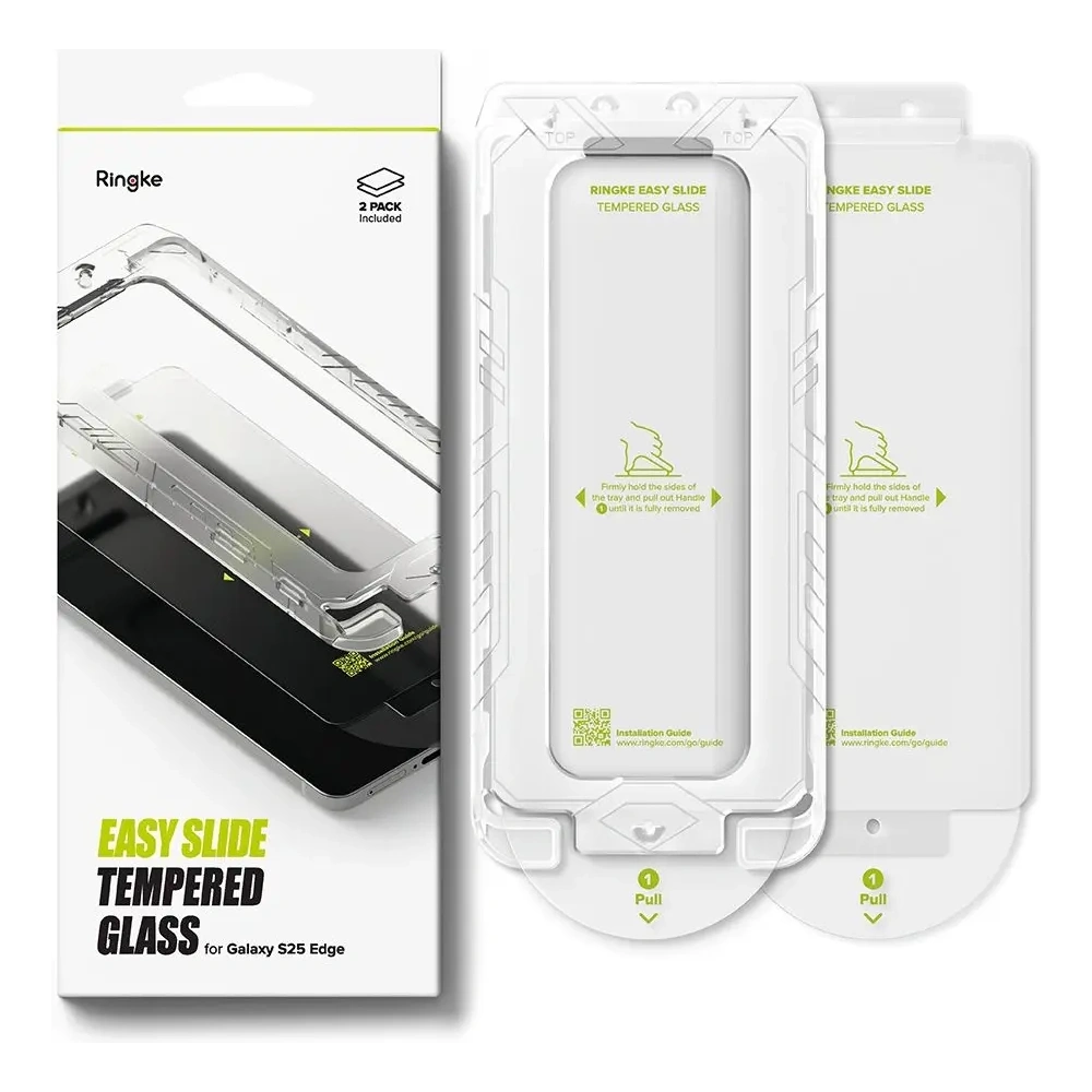 Wholesale Ringke Easy Slide Samsung Galaxy S25 Edge Clear [2 PACK] - RGK11799 - {ean13} - Hurt