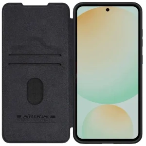 Hurtownia GSM - Nillkin Qin Pro bőrtok Samsung Galaxy S24 FE fekete - NLK1695 - {ean13} - Hurt