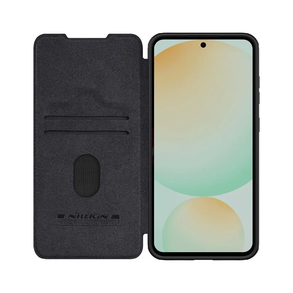 Hurtownia GSM - Husa din piele Nillkin Qin Pro pentru Samsung Galaxy S24 FE neagră - NLK1695 - {ean13} - Hurt