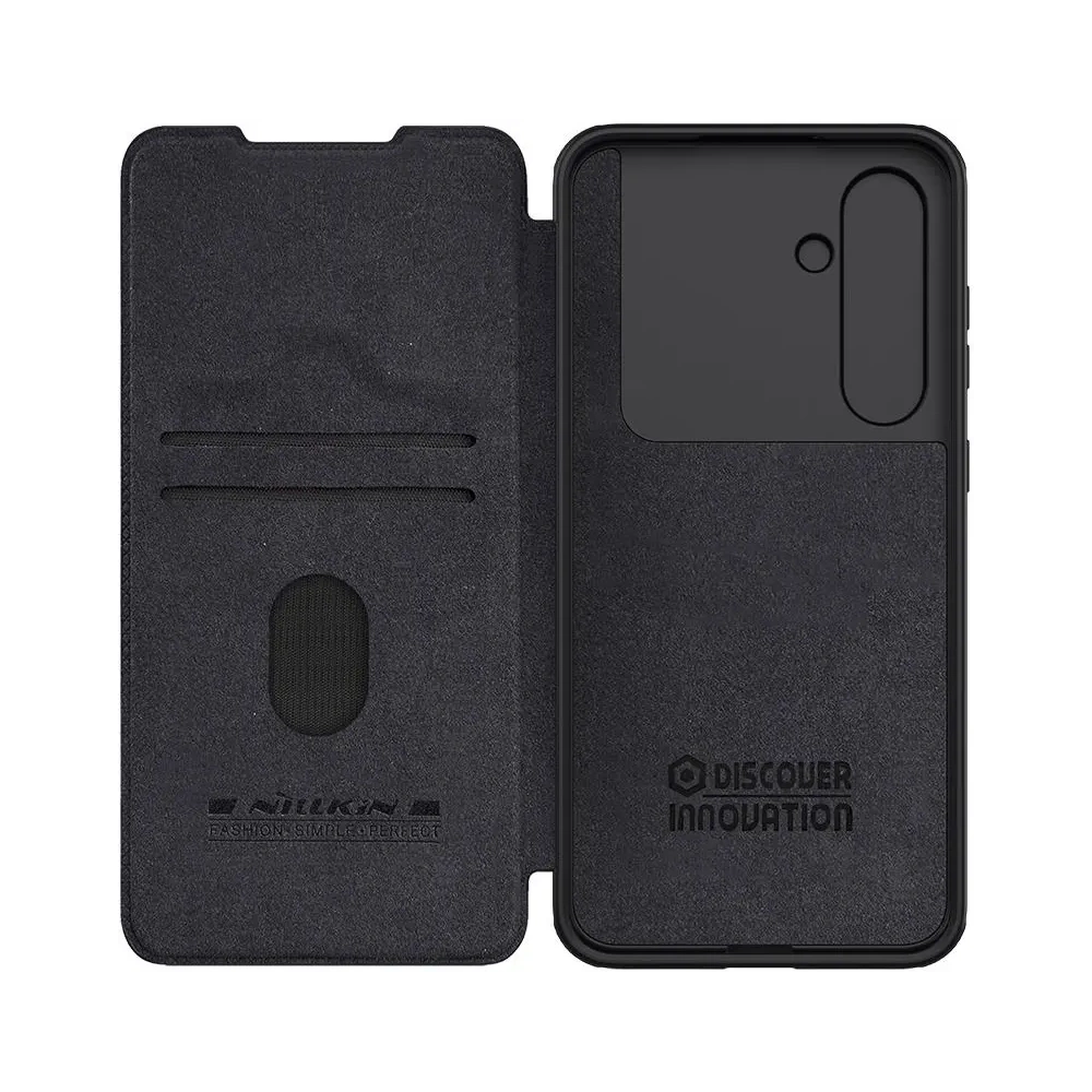 Hurtownia GSM - Husa din piele Nillkin Qin Pro pentru Samsung Galaxy S24 FE neagră - NLK1695 - {ean13} - Hurt