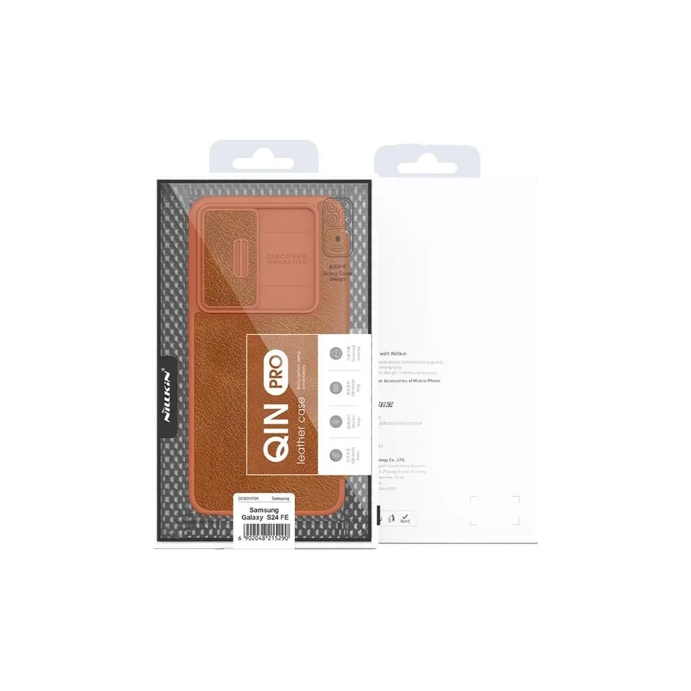 Hurtownia GSM - Nillkin Qin Pro kožené pouzdro Samsung Galaxy S24 FE černé - NLK1695 - {ean13} - Hurt