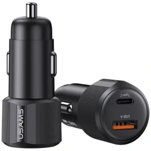 Hurtownia GSM - USAMS YT Series CC283 60W auto nabíječka 1xUSB-A 1xUSB-C černá - USA1254 - {ean13} - Hurt