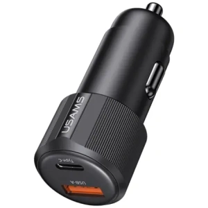 Hurtownia GSM - USAMS YT Series CC283 60W auto nabíječka 1xUSB-A 1xUSB-C černá - USA1254 - {ean13} - Hurt