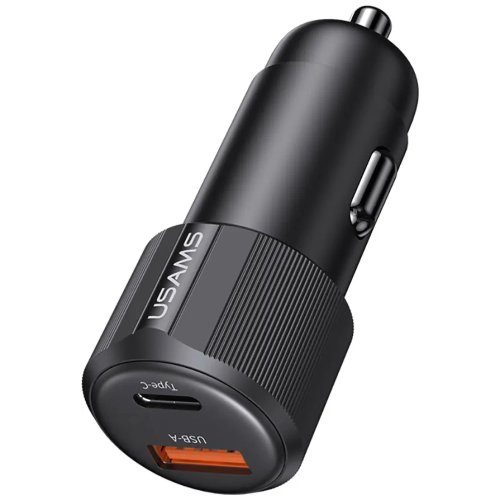 Hurtownia GSM - Ładowarka samochodowa USAMS YT Series CC283 60W 1xUSB-A 1xUSB-C czarny - USA1254 - {ean13} - Hurt