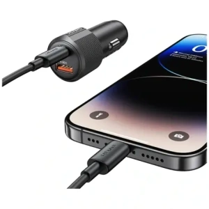 Wholesale USAMS YT Series CC283 60W Car Charger 1xUSB-A 1xUSB-C black - USA1254 - {ean13} - Hurt