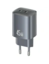 USAMS CC305 T66 45W GaN 2xUSB-C Wall Charger tarnish