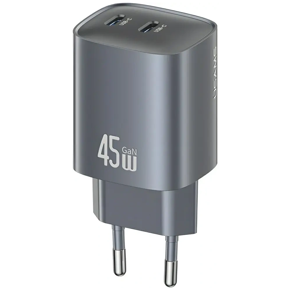 Hurtownia GSM - Ładowarka sieciowa USAMS CC305 T66 45W GaN 2xUSB-C tarnish - USA1255 - {ean13} - Hurt