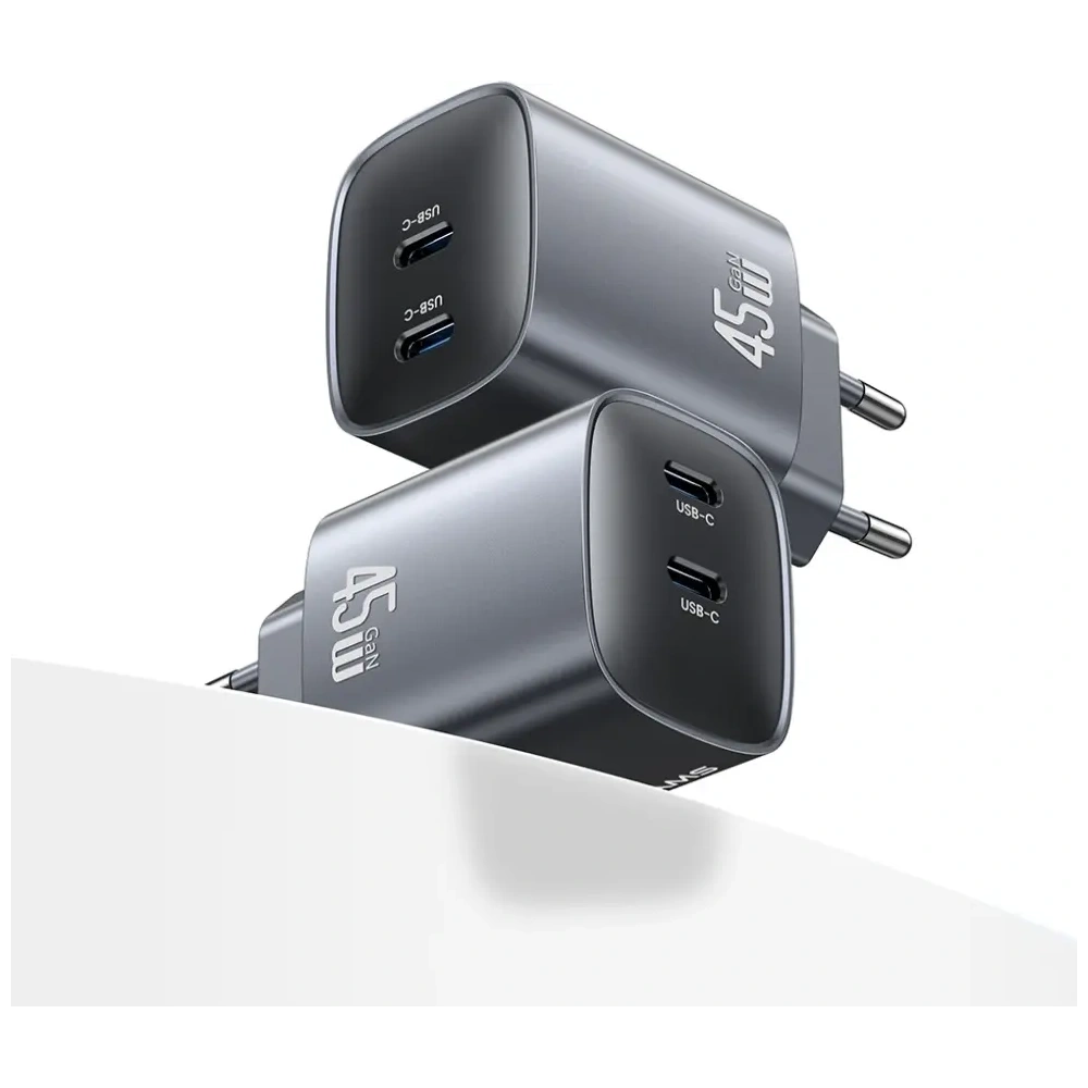 Hurtownia GSM - Ładowarka sieciowa USAMS CC305 T66 45W GaN 2xUSB-C tarnish - USA1255 - {ean13} - Hurt