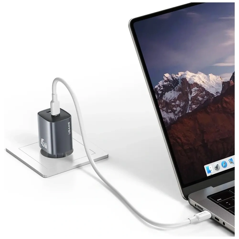 Hurtownia GSM - Ładowarka sieciowa USAMS CC305 T66 45W GaN 2xUSB-C tarnish - USA1255 - {ean13} - Hurt
