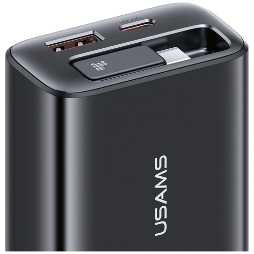 Ładowarka sieciowa USAMS Xiang Series CC296 30W USB-A, USB-C + kabel USB-C biały