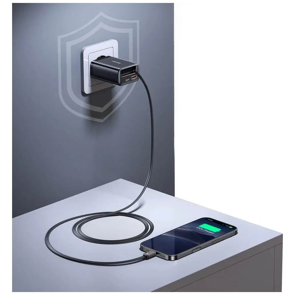 Hurtownia GSM - Ładowarka sieciowa USAMS Xiang Series CC296 30W USB-A, USB-C + kabel USB-C biały - USA1256 - {ean13} - Hurt