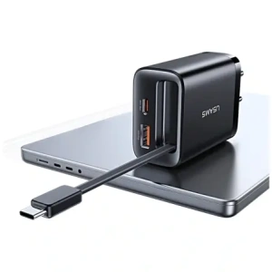 Hurtownia GSM - USAMS Xiang Series CC296 30W USB-A, USB-C Nástěnná nabíječka + USB-C kabel černý - USA1257 - {ean13} - Hurt
