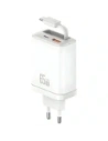 USAMS Xiang Series CC299 65W USB-A, USB-C Wall Charger + USB-C Cable white