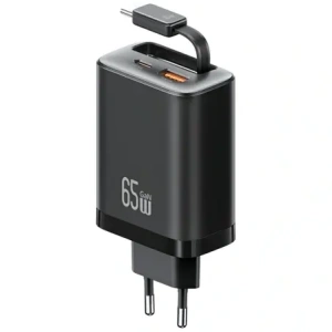 Hurtownia GSM - USAMS Xiang Series CC299 65W USB-A, USB-C nástěnná nabíječka + USB-C kabel černý - USA1259 - {ean13} - Hurt
