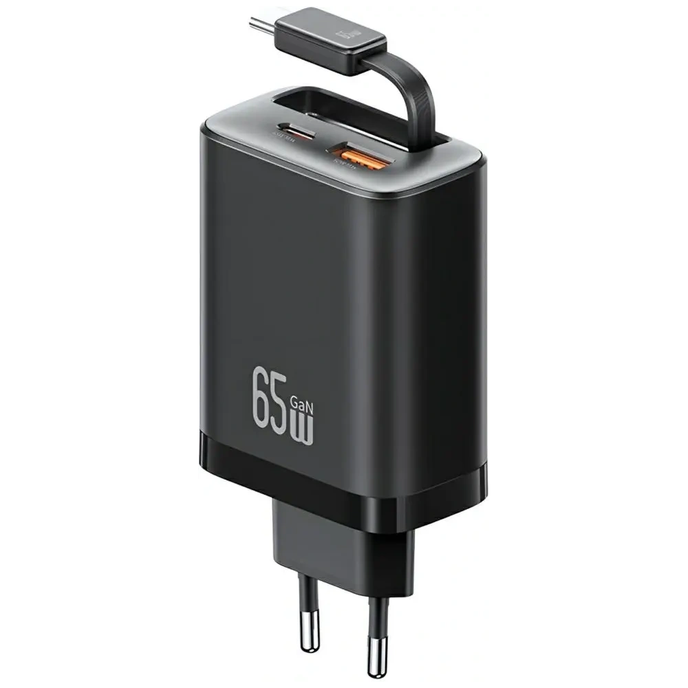 Hurtownia GSM - Ładowarka sieciowa USAMS Xiang Series CC299 65W USB-A, USB-C + kabel USB-C czarny - USA1259 - {ean13} - Hurt