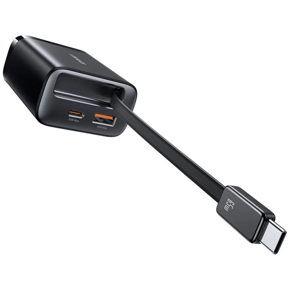 Hurtownia GSM - Ładowarka sieciowa USAMS Xiang Series CC299 65W USB-A, USB-C + kabel USB-C czarny - USA1259 - {ean13} - Hurt