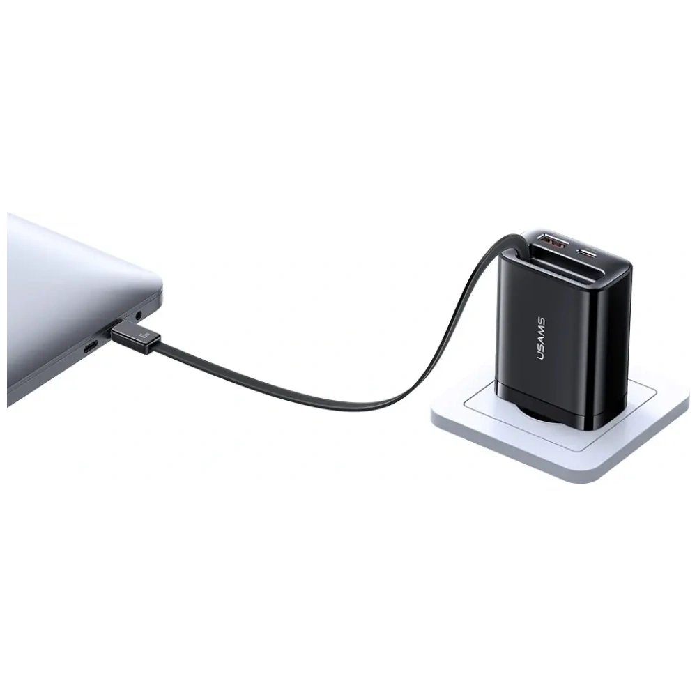 Hurtownia GSM - Ładowarka sieciowa USAMS Xiang Series CC299 65W USB-A, USB-C + kabel USB-C czarny - USA1259 - {ean13} - Hurt