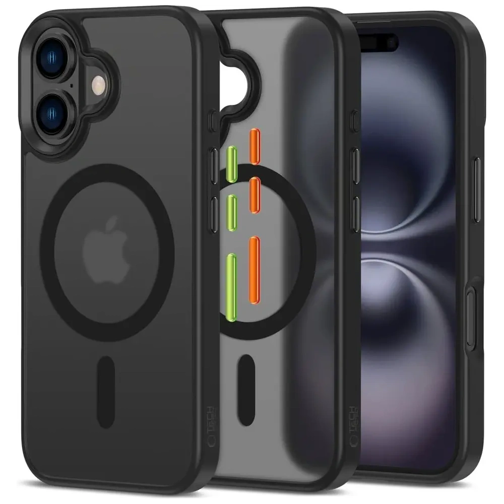 Wholesale Tech-Protect Magmat Xt 3-set MagSafe Apple iPhone 16 Matte Black - THP4211 - {ean13} - Hurt